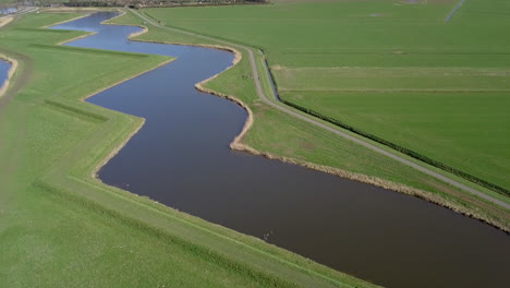 aerial drone view of the beautiful landscape formation at the fortified village of the heusden, noord brabant, the netherlands