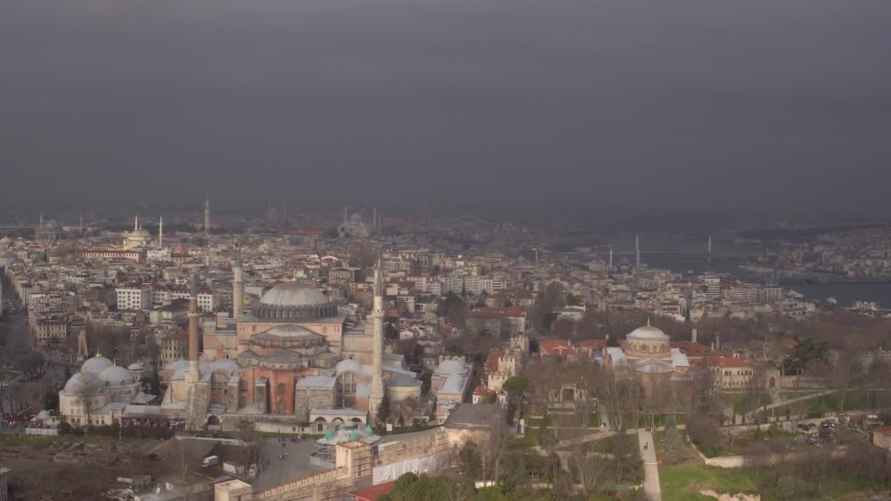 la vista aérea de hagia sophia