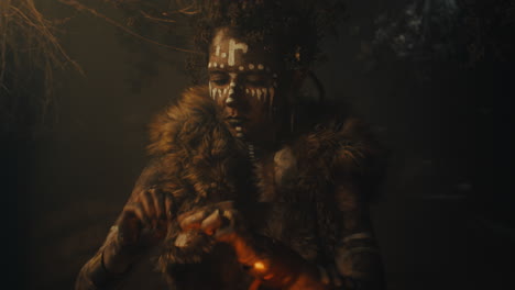 a witch in an old magical hut cast a curse