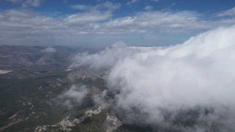 sensational aerial drone of thermessos mountain landscape in antalya, turkey