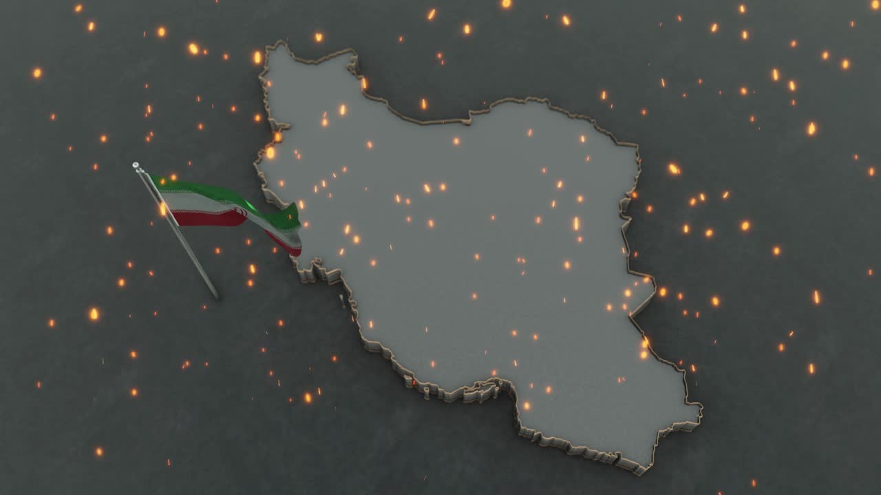 이란 지도와 발 배경 4k