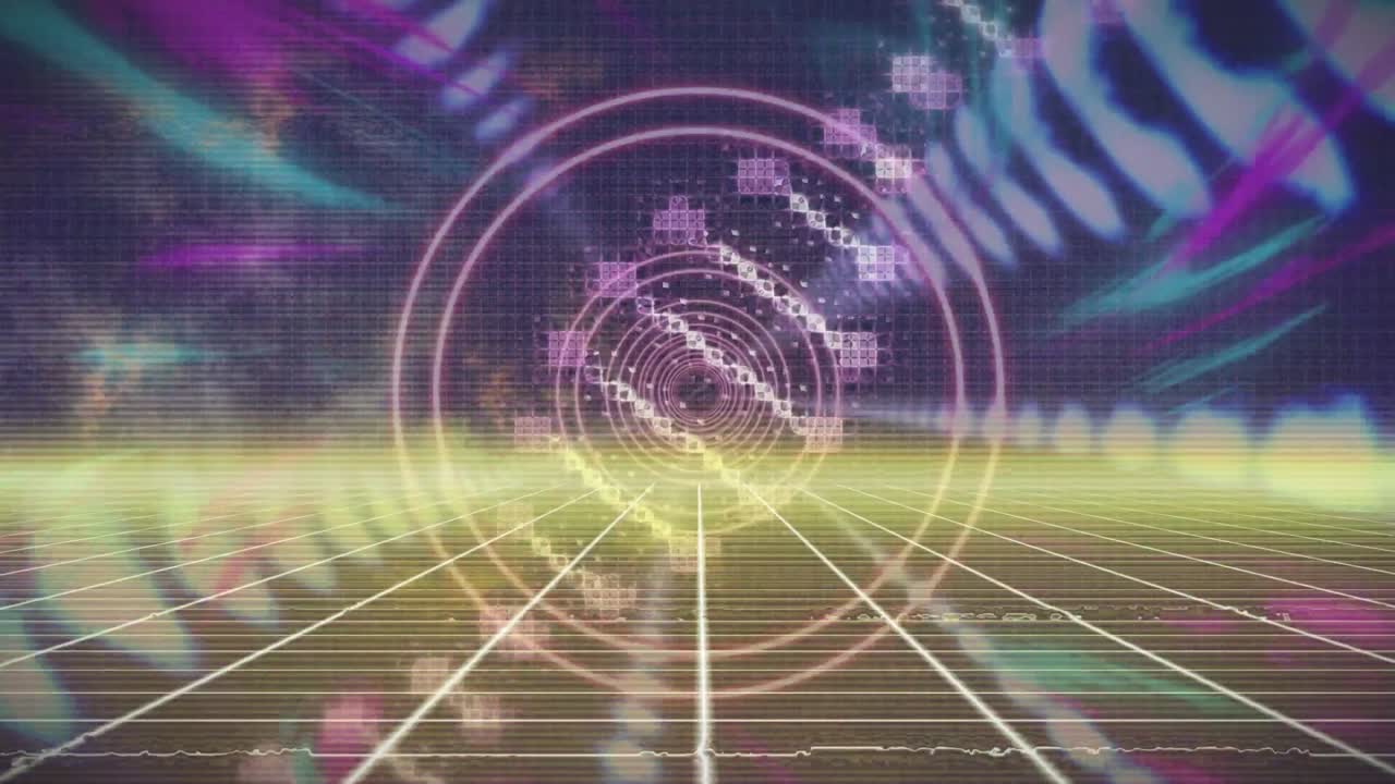 dna 가닥에 대한 데이터 처리의 애니메이션