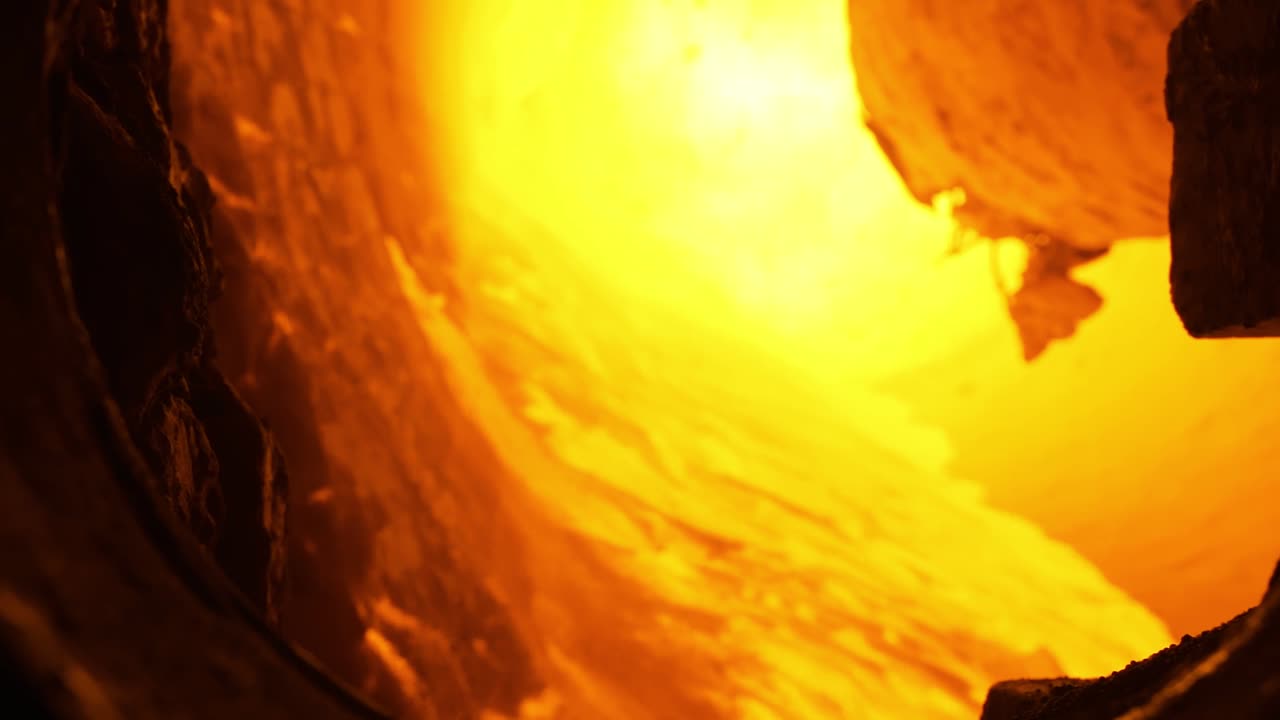 metal fundido en un horno