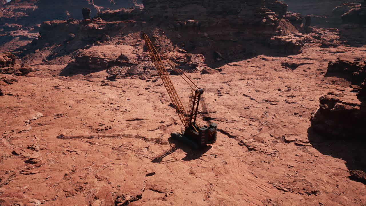 Crane in a Desert Canyon
