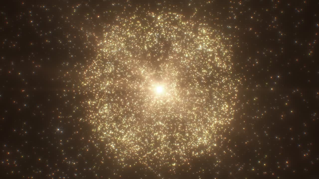 hermoso brillo dorado brillo esfera partículas estrellas brillan rayos de luz - 4k sin costuras vj bucle movimiento animación de fondo