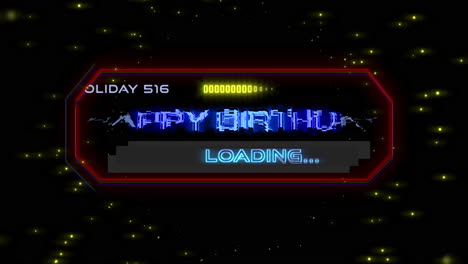 네온 생일 축하 표지판 - 초대 및 장식용 활기찬 디지털 이미지
