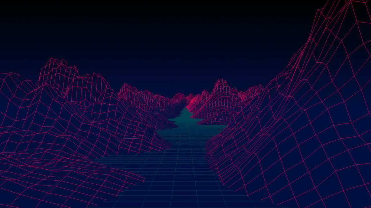 Digitally generated video of mountain