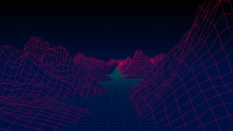 digitally generated video of mountain