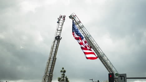 Close-up-of-an-American-Flag-Billowing-in-the-wind