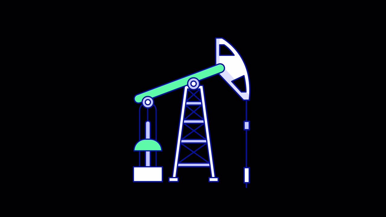 Animated Oil Pumpjack Pumping Crude Oil