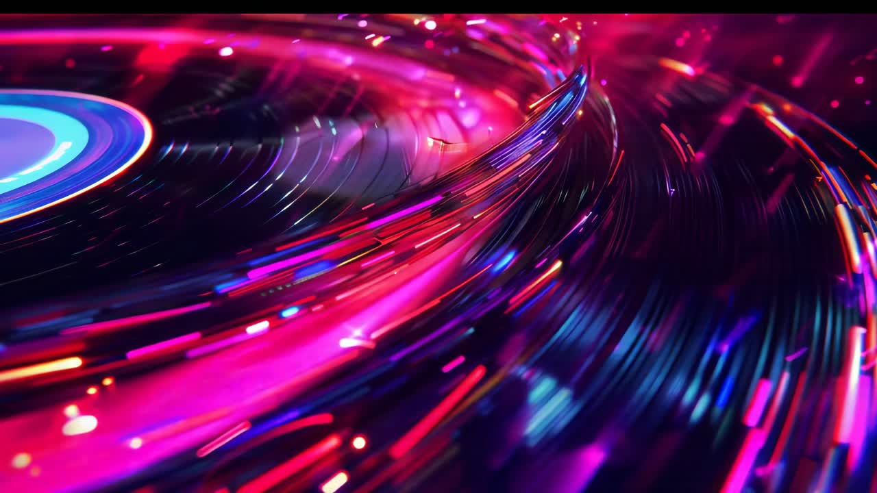 Abstract Neon Spiral