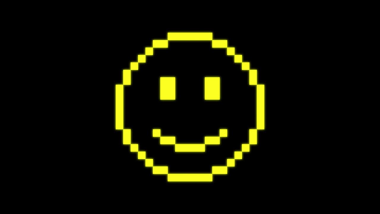 el icono de la emoción de la sonrisa del pixel art. canal alfa