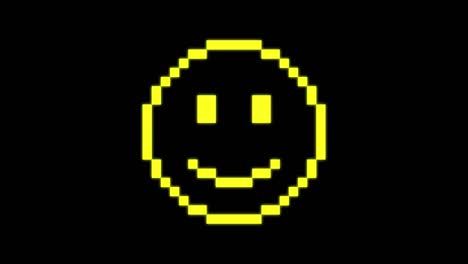 el icono de la emoción de la sonrisa del pixel art. canal alfa