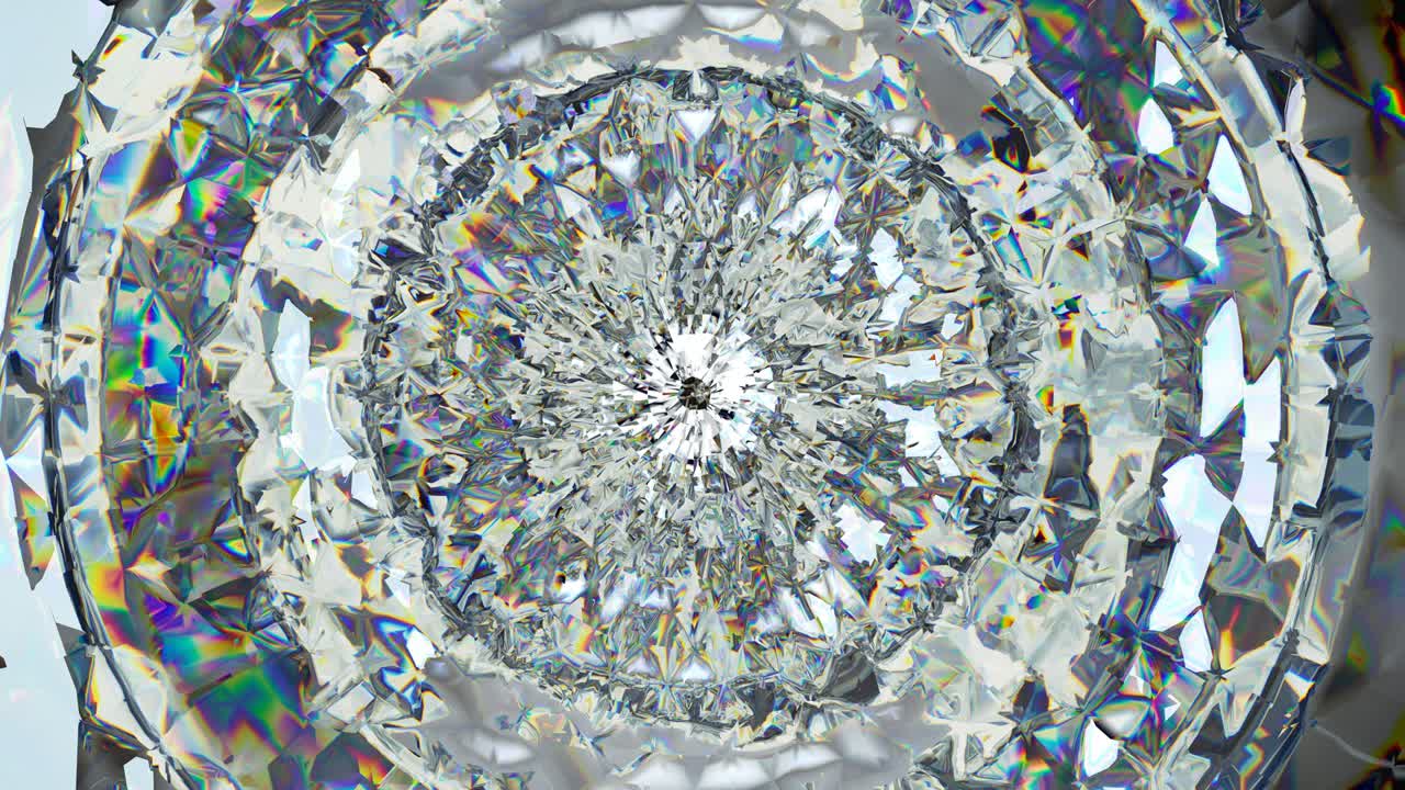 반이는 보석 칼레도스코프 패턴 회전 무결 루프