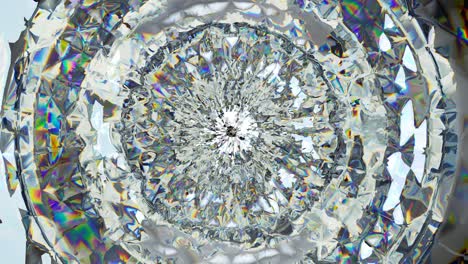 patrón de caleidoscopio de piedras preciosas brillantes que gira en bucle sin costuras