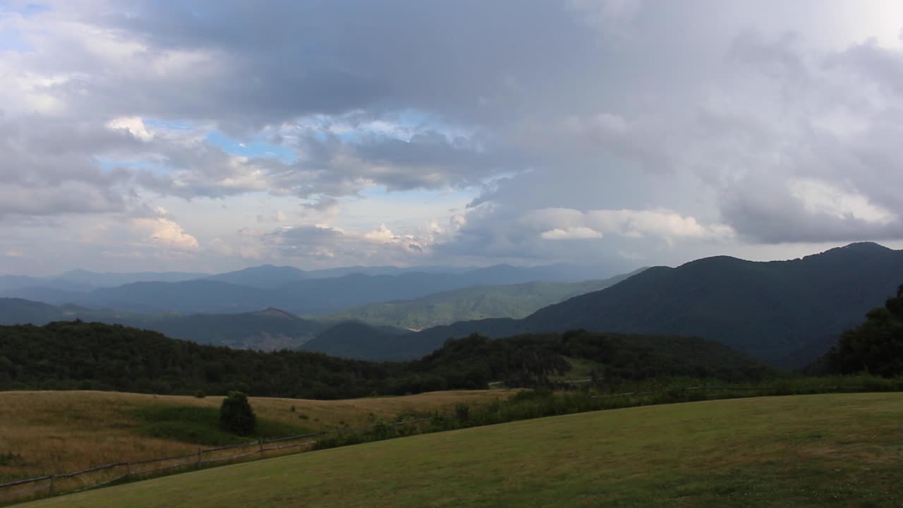 미국 노스캐롤라이나 시골의 탁 트인 전망