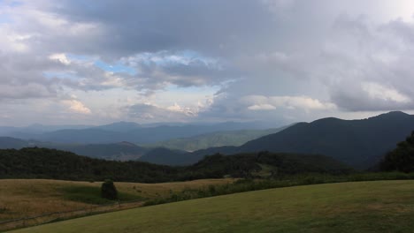 Panoramic-view-of-countryside-in-North-Carolina,-United-States