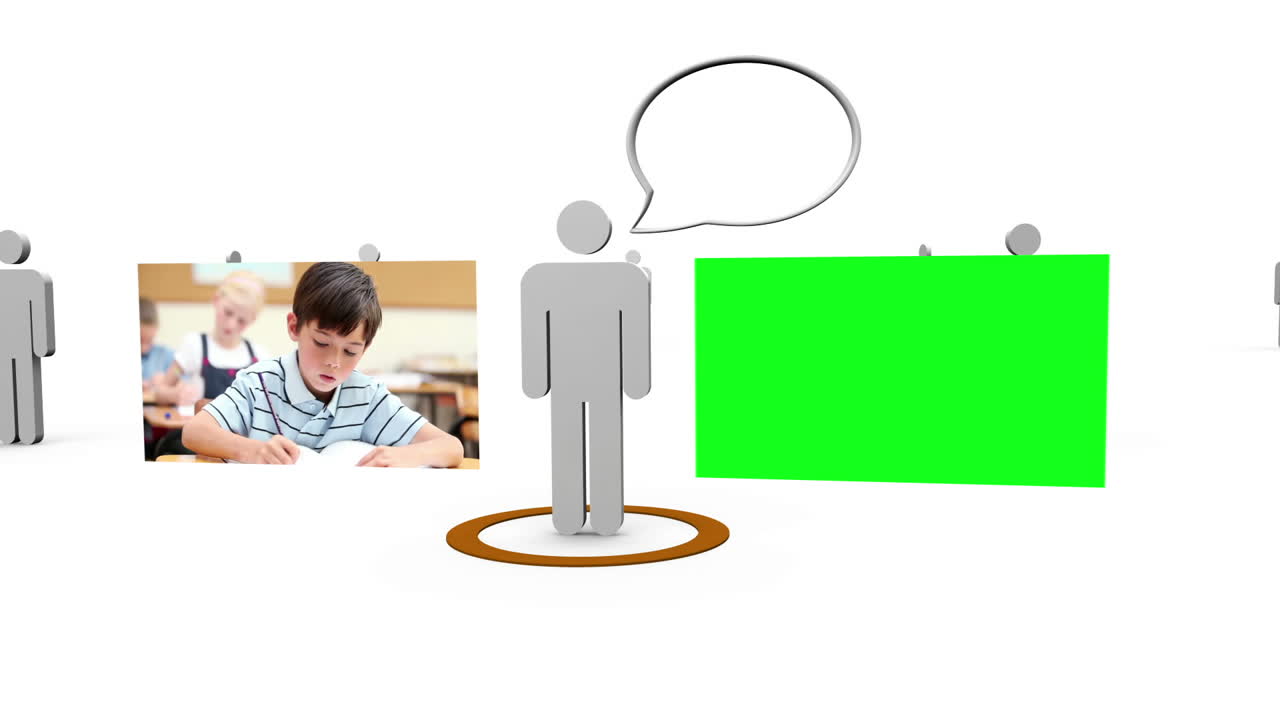 학교 비디오 의 실루