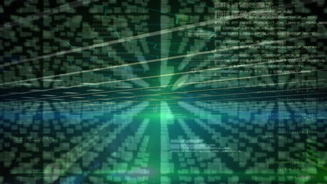 animazione dell'elaborazione dei dati e delle cartelle con lucchetto di sicurezza online su sfondo nero