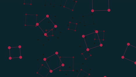 visual depiction of a network with red dots symbolizing nodes connected by lines. each dot signifies a node with connections to others in the network
