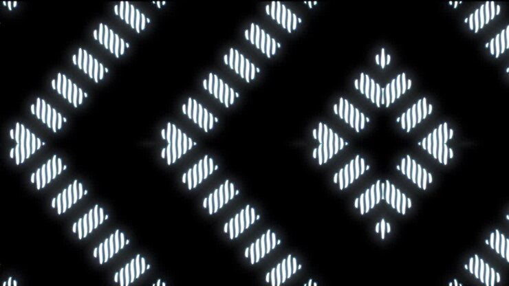 Abstract Geometric Pattern with Neon Lighting