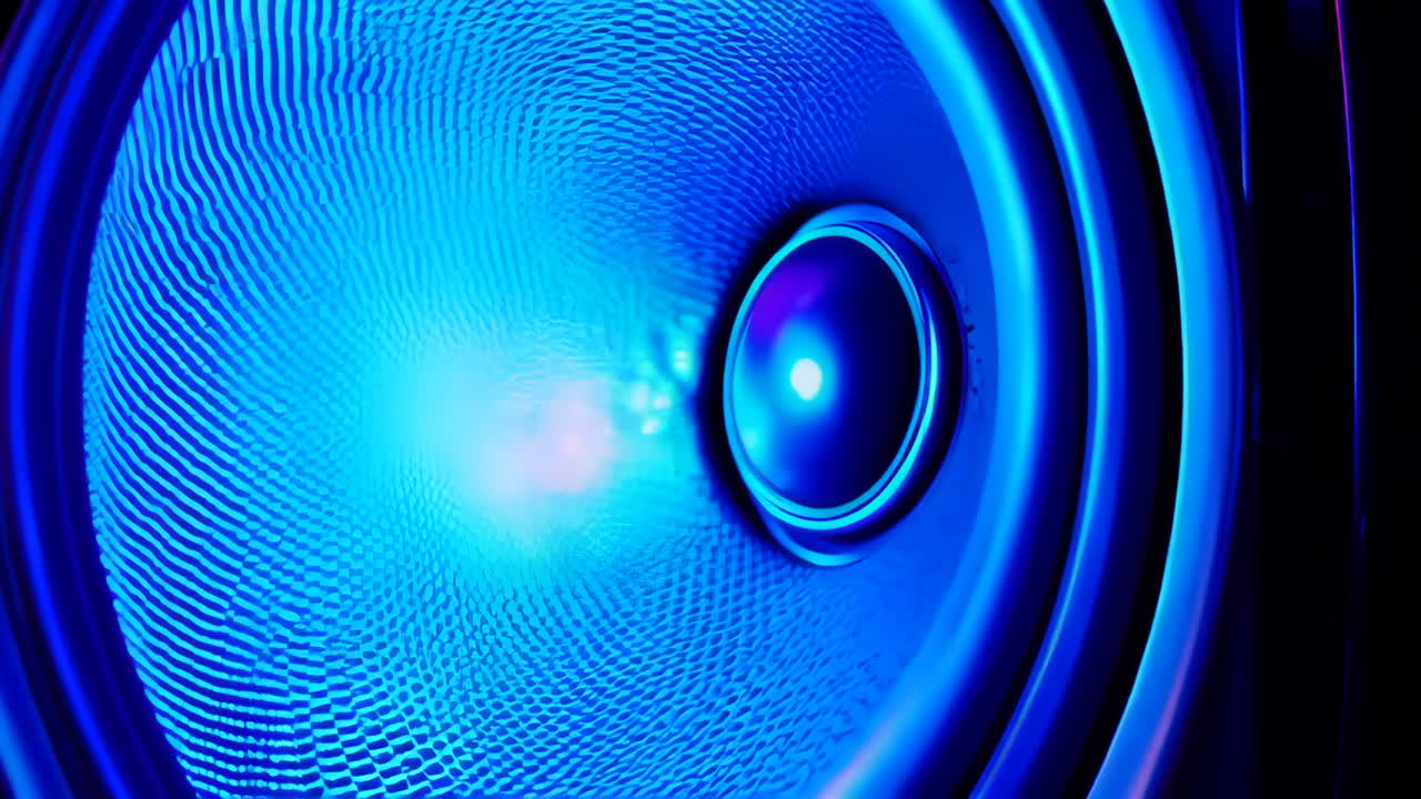 Close-up of Colorful Speaker Woofer