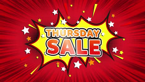 Thursday Sale Comic Book Style Graphic