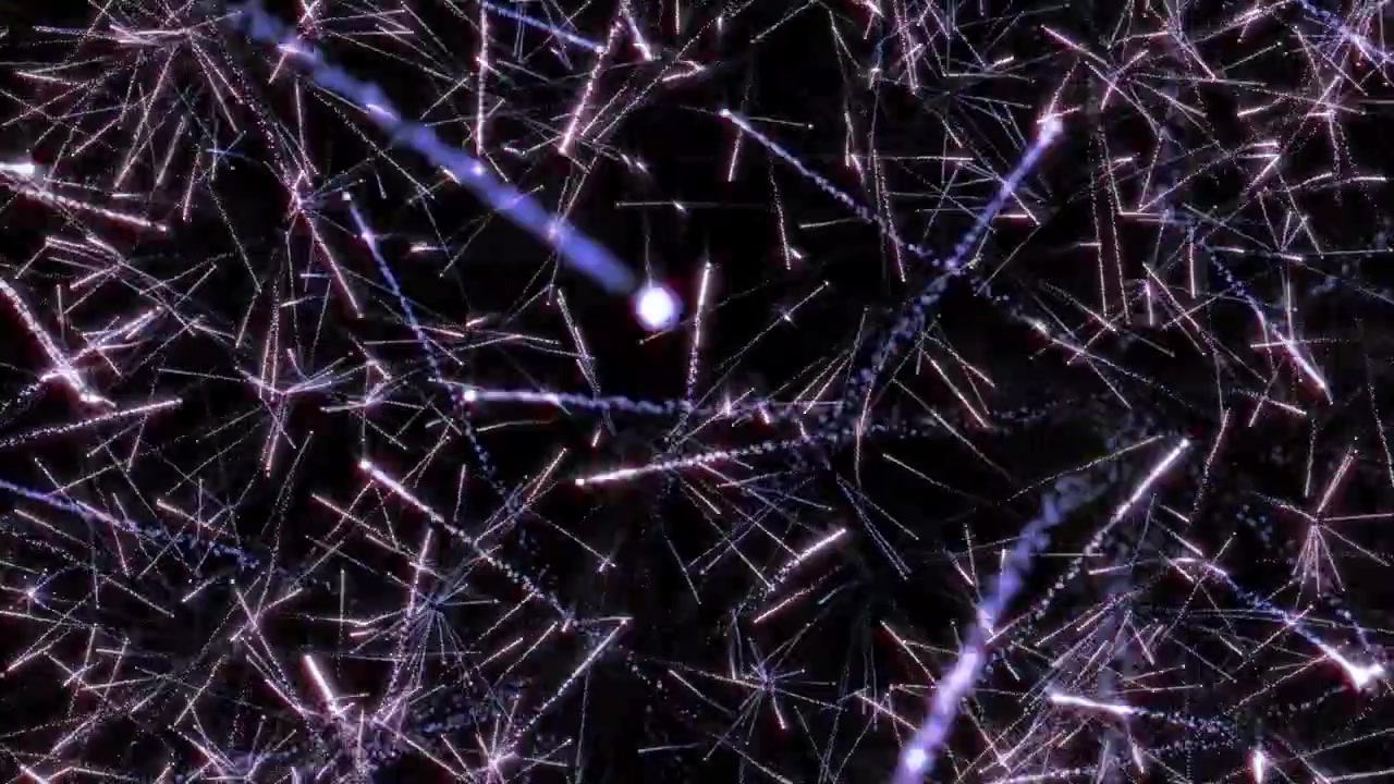 Double Fireworks Explosions on black background