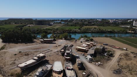 boats repaired at shipyard