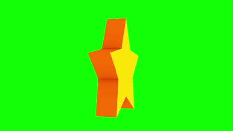 estrella plana amarilla 3d girar. logro ganador concepto de éxito