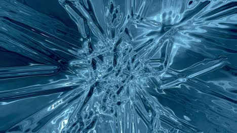 abstract ice crystal blue background spinning loop