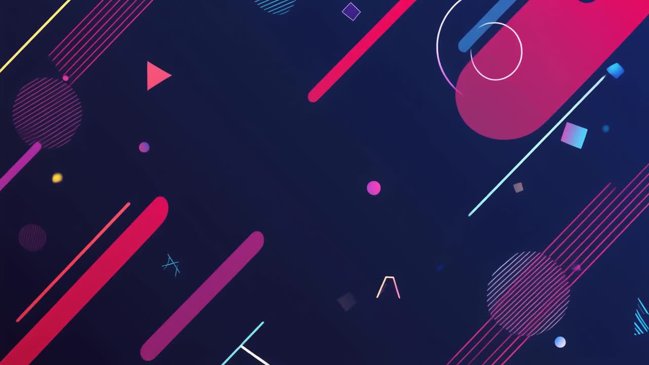 Dynamic Motion Graphics with Colorful Geometric Shapes