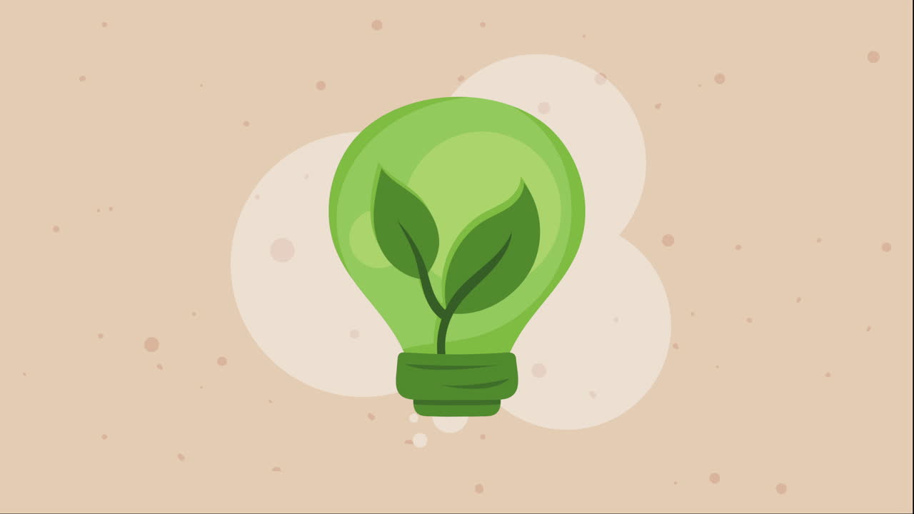 animazione verde a bulbo eco-friendly
