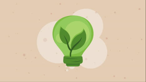 eco friendly bulb green animation