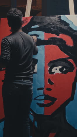artist painting a portrait