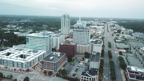 Virginia-Beach,-Virginia-Beach-Town-Center-Aerial-Pull-Out-in-4k