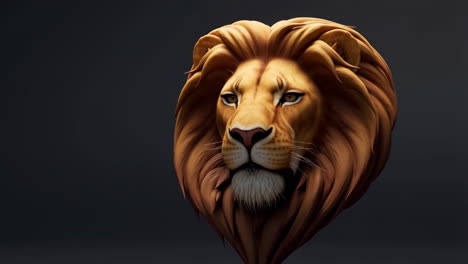 stylized lion head illustration