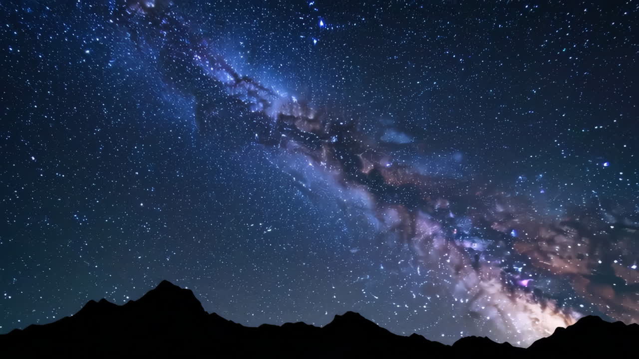 vía láctea sobre las montañas