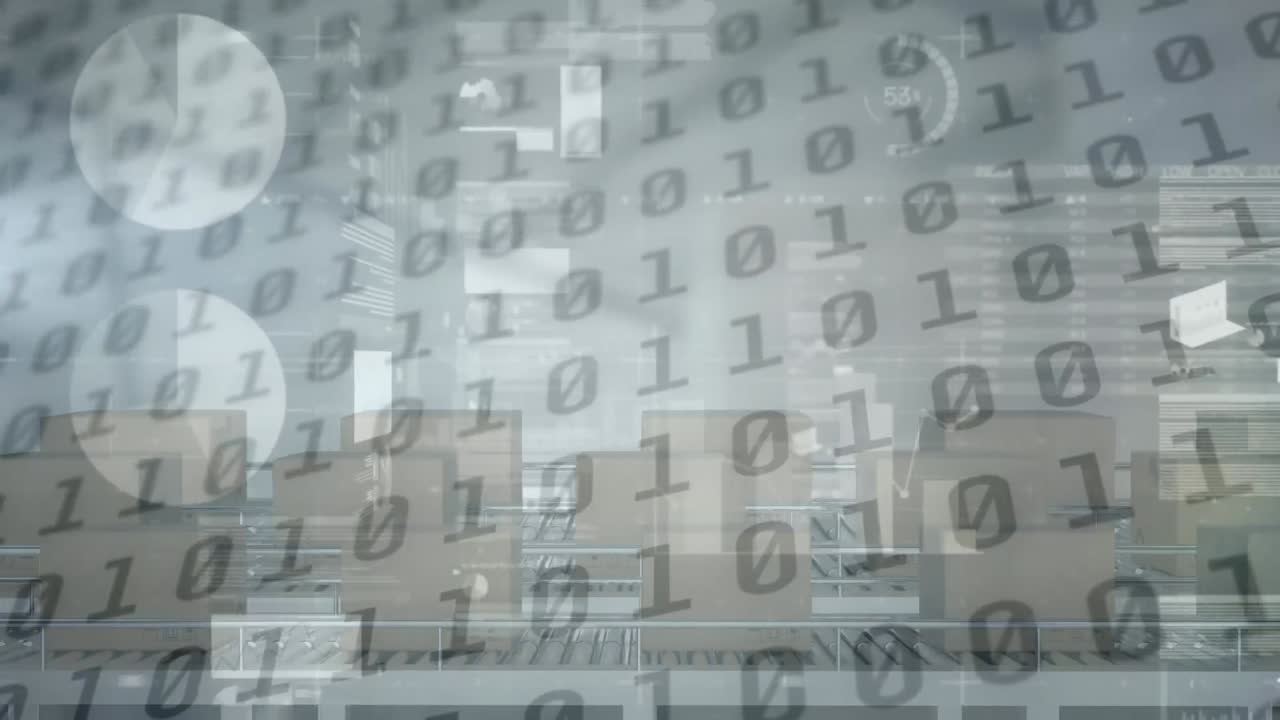 video de procesamiento de datos sobre el paisaje urbano