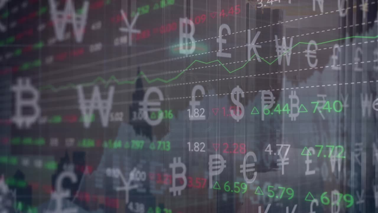 보안 잠금 아이콘, 통화 기호, 증권 시장 데이터 처리