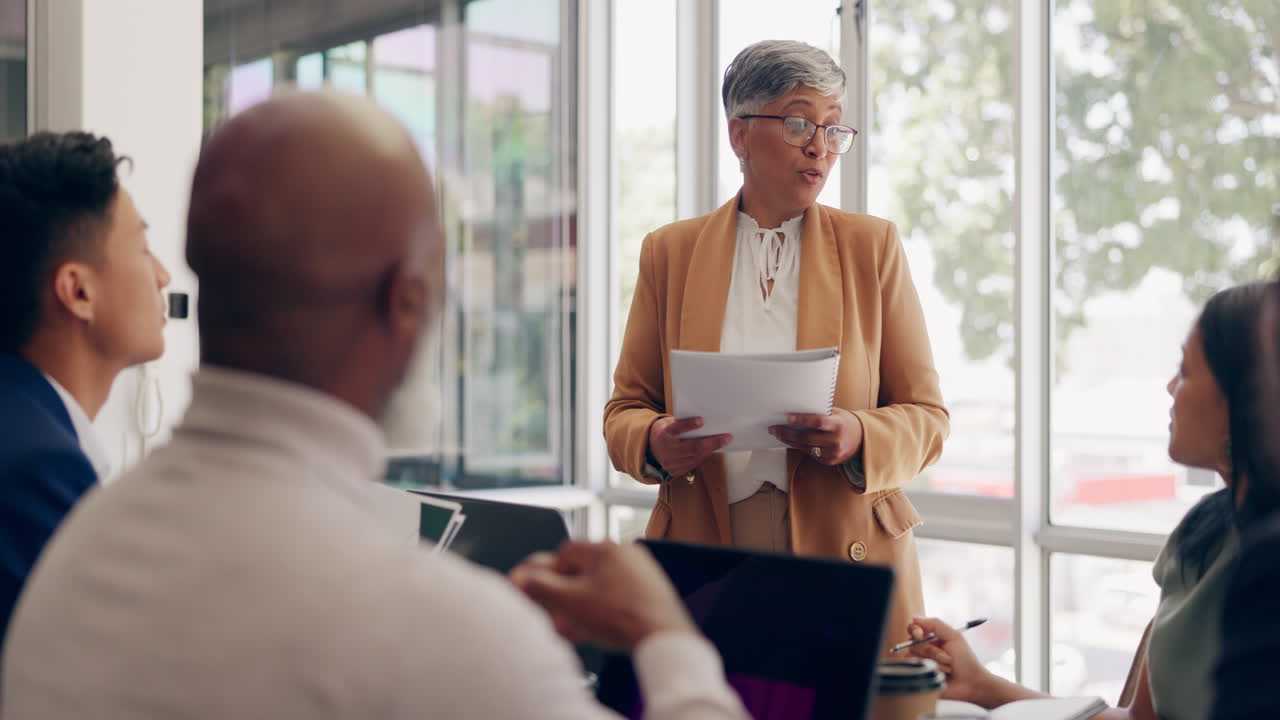 Presentation, documents and meeting with business