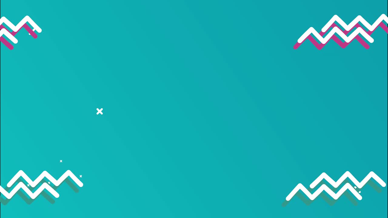 forms and figures memphis retro style in green background