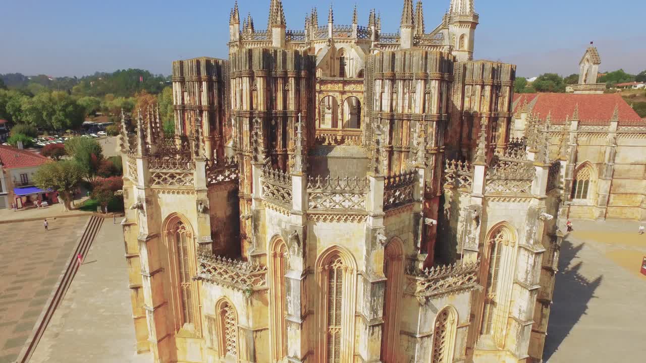 Aerial Views of the Monastery of Christ in Portugal