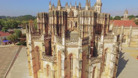 aerial views of the monastery of christ in portugal