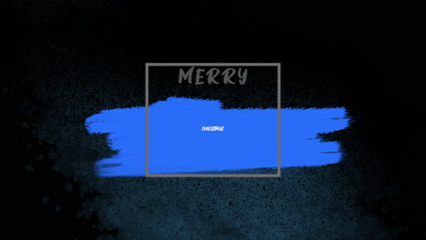 Frohe-Weihnachten-Mit-Blauem-Pinsel-Auf-Schwarzem-Hintergrund