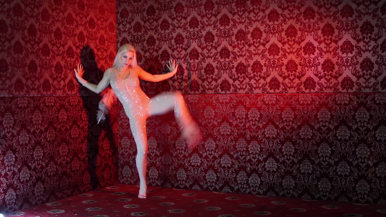 Beautiful blonde gymnast