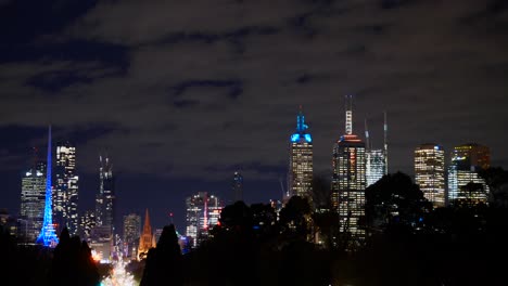 Melbourne-Paranoma-Skyline-Zeitraffer-Bei-Nacht-Melbourne-City-Zeitraffer-Bei-Nacht