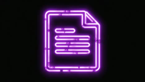 neon document icon