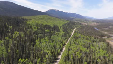 drone footage of deforestation in the canadian forest. river running next to the mountains in a village of indiginous tribes