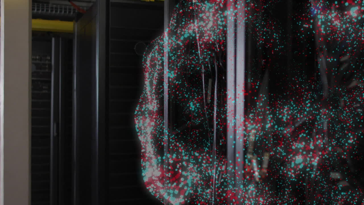 Animation of networks with data processing over computer servers